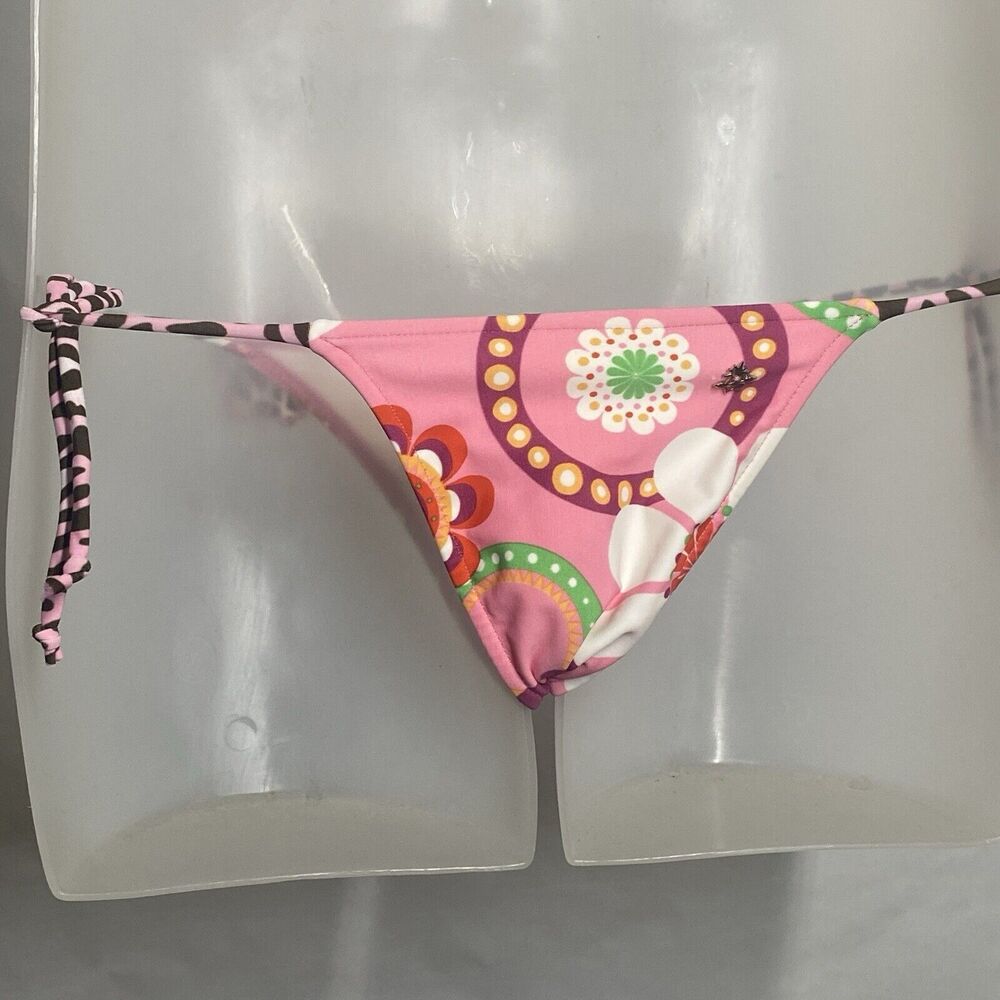 Cia.Maritima Bikini Brazilian 2-pc Women S Pink Floral in Puffy Star Pin Cheeky - Picture 7 of 12